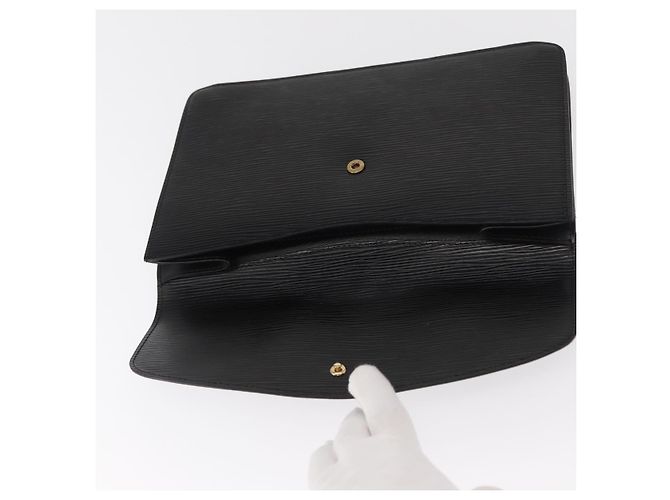 LOUIS VUITTON Clutch Epi Montaigne 27 Nero M52652 LV Auth ep12214 - vista 8