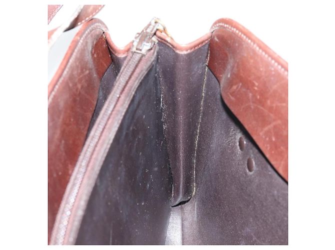 Borsa a Mano Christian Dior in Pelle Marrone Oro Auth gh1451 D'oro - vista 18
