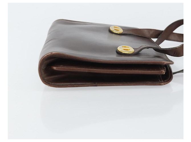 Borsa a Mano Christian Dior in Pelle Marrone Oro Auth gh1451 D'oro - vista 3
