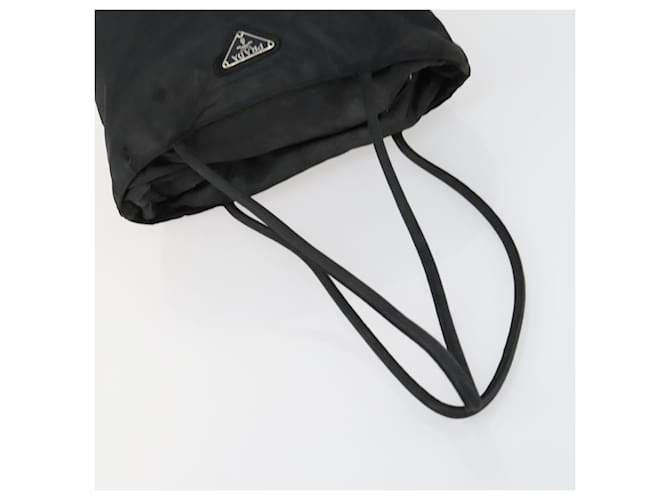 PRADA Borsa a Mano Nylon 3 Pezzi Nera Auth 151495 Nero - vista 12