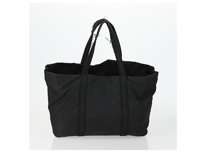 PRADA Borsa a Mano Nylon 3 Pezzi Nera Auth 151495 Nero - vista 3