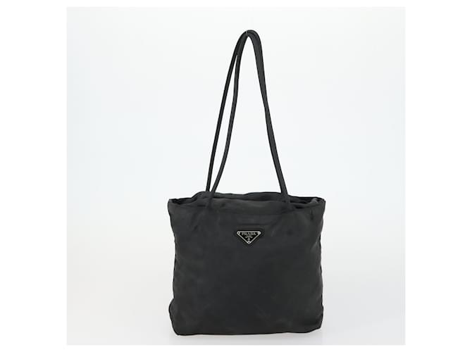 PRADA Borsa a Mano Nylon 3 Pezzi Nera Auth 151495 Nero - vista 9
