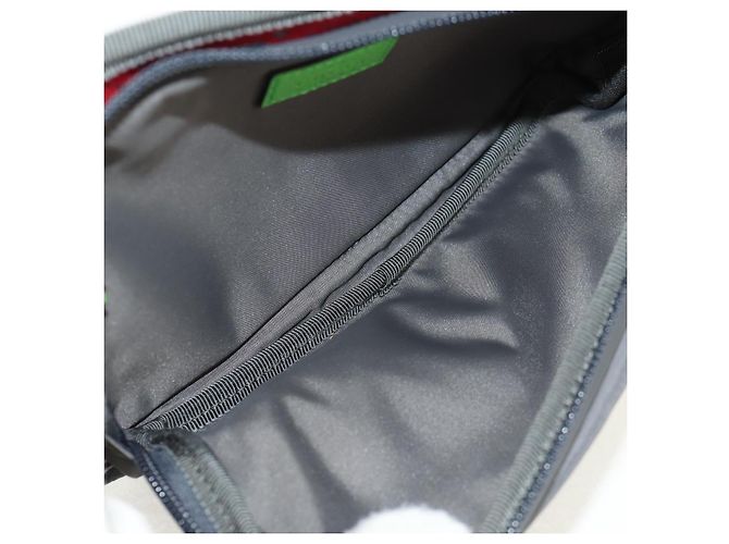 Borsa a vita GG Canvas Gucci in nylon grigio argento 752102 Auth BA8974V Marrone - vista 10