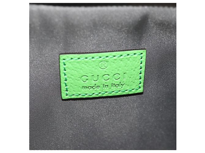 Borsa a vita GG Canvas Gucci in nylon grigio argento 752102 Auth BA8974V Marrone - vista 23