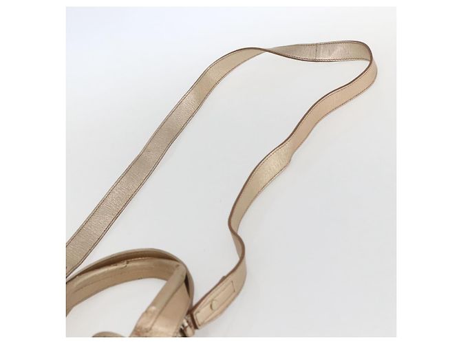 Bulgari Borsa a mano in pelle BVLGARI 2 in 1 oro Auth ka881 D'oro - vista 14