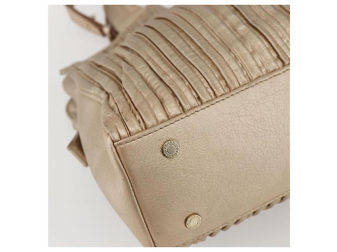 Bulgari Borsa a mano in pelle BVLGARI 2 in 1 oro Auth ka881 D'oro - vista 18