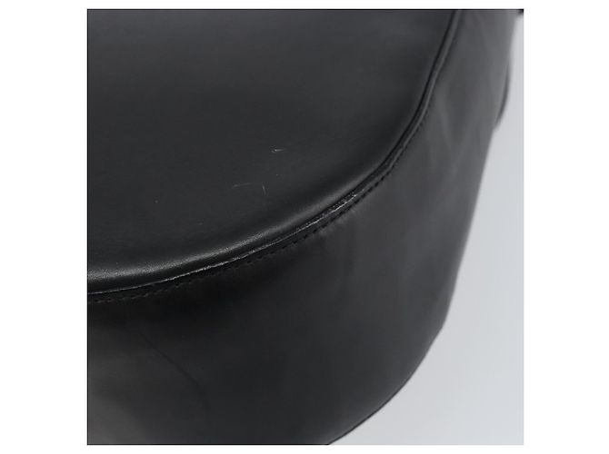Borsa a Spalla Gancini in Pelle Nera e Oro Salvatore Ferragamo Auth 156463 Nero D'oro - vista 15