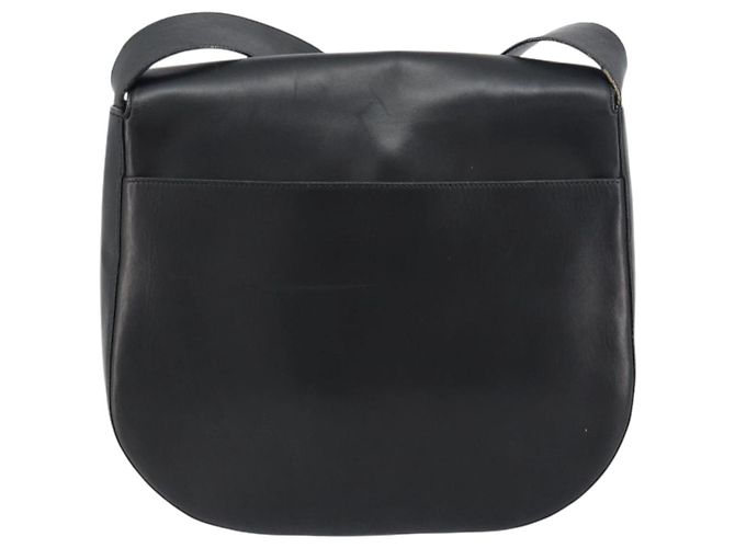 Borsa a Spalla Gancini in Pelle Nera e Oro Salvatore Ferragamo Auth 156463 Nero D'oro - vista 2