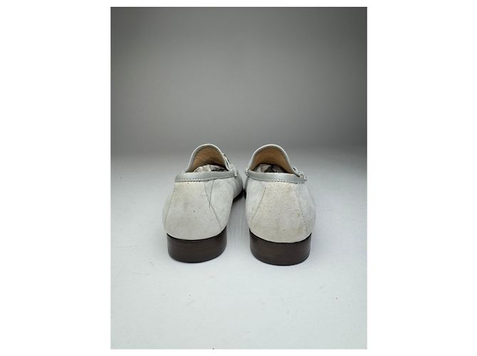 Mocassini in suede vintage Gucci con morsetto blu chiaro 36,5C Turchese - vista 5