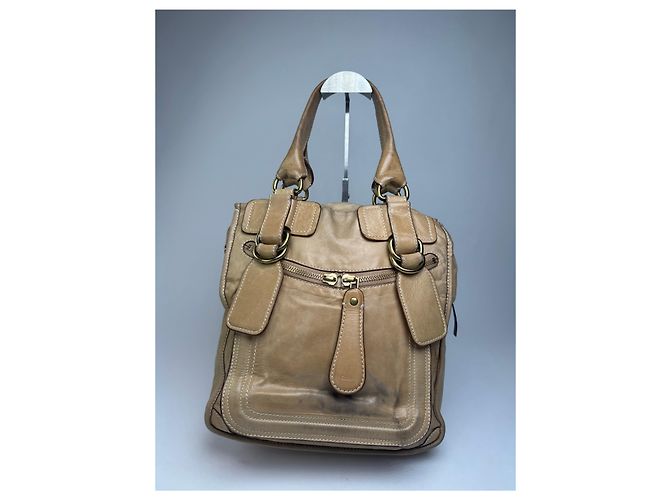 Chloé Vintage Chloe Lederhandtasche Beige - Ansicht 2