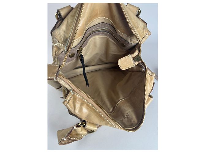 Chloé Vintage Chloe Lederhandtasche Beige - Ansicht 3