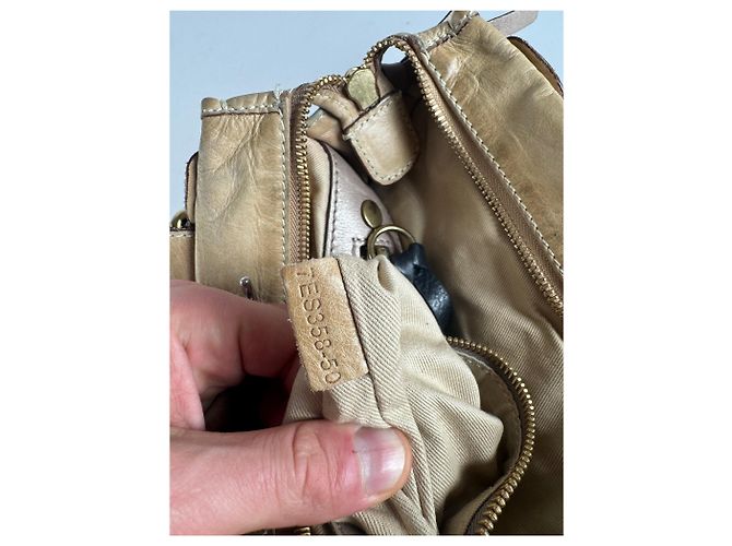 Chloé Vintage Chloe Lederhandtasche Beige - Ansicht 5