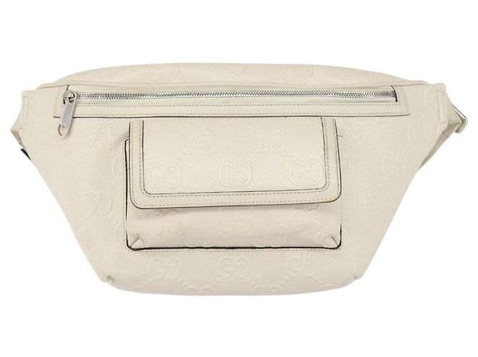 Marsupio GG Supreme Gucci Bianco Argento 645093 Auth BA8839 - vista 13