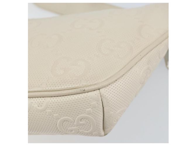 Marsupio GG Supreme Gucci Bianco Argento 645093 Auth BA8839 - vista 15