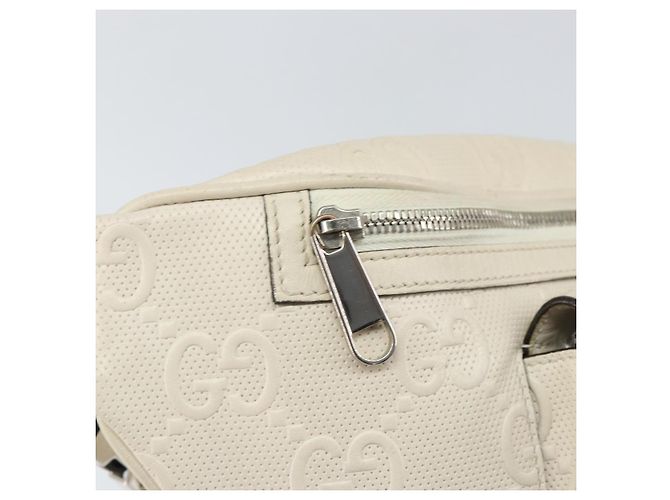 Marsupio GG Supreme Gucci Bianco Argento 645093 Auth BA8839 - vista 17