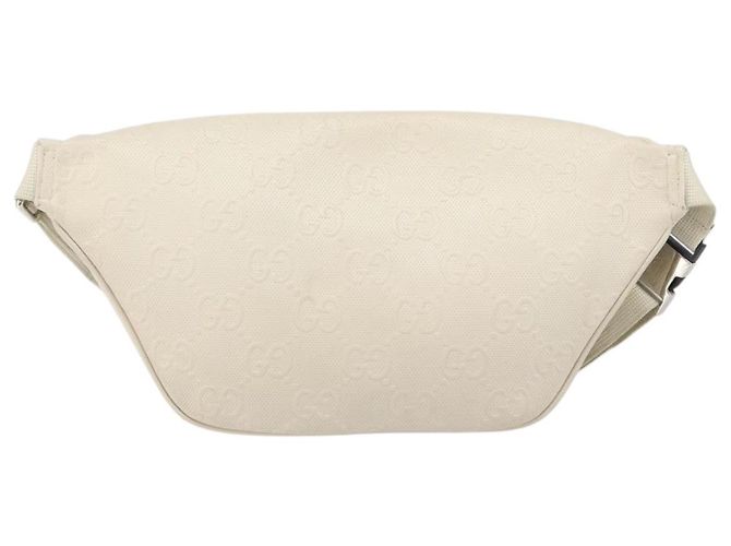 Marsupio GG Supreme Gucci Bianco Argento 645093 Auth BA8839 - vista 2