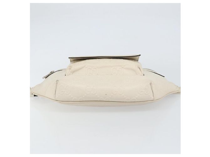 Marsupio GG Supreme Gucci Bianco Argento 645093 Auth BA8839 - vista 5
