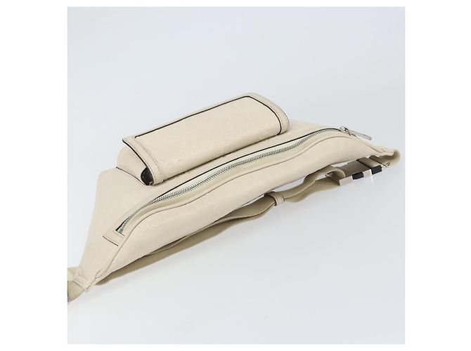 Marsupio GG Supreme Gucci Bianco Argento 645093 Auth BA8839 - vista 6