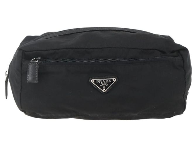 Prada Pochette in Nylon e Pelle Nera Auth bs31961 Nero - vista 13