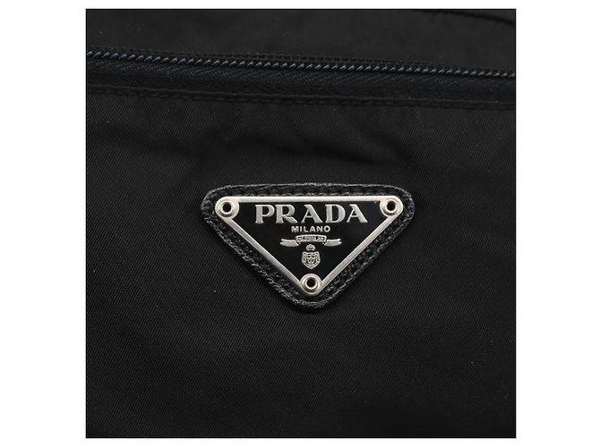 Prada Pochette in Nylon e Pelle Nera Auth bs31961 Nero - vista 17