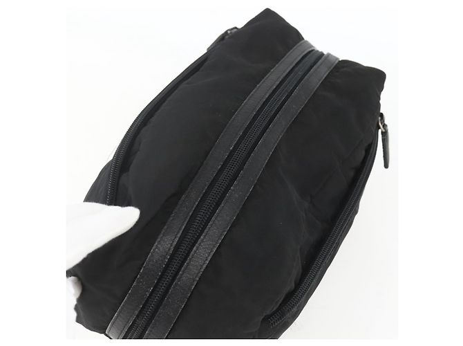 Prada Pochette in Nylon e Pelle Nera Auth bs31961 Nero - vista 5