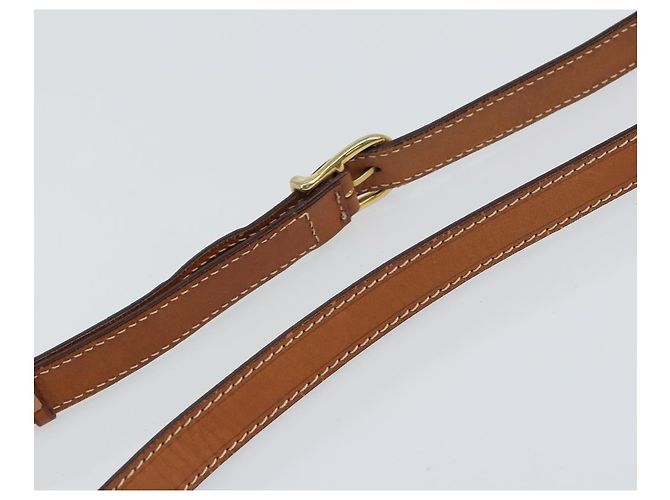 Céline Bolso de Hombro de Lona Macadam CELINE en Cuero PVC Marrón Dorado Auth 156444 Castaño - vista 8