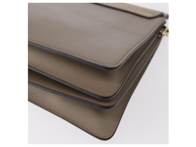 Chloé Borsa a Spalla Chloe Fay in Pelle Scamosciata Beige Oro Auth BA8909 D'oro - vista 16
