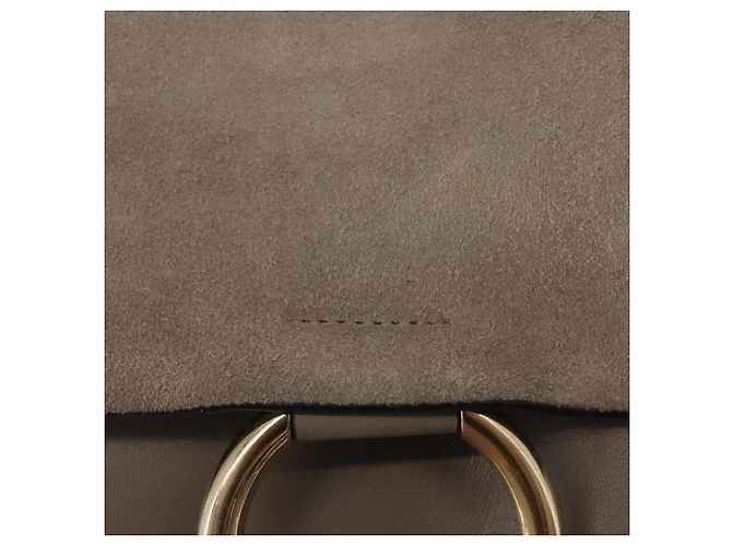 Chloé Borsa a Spalla Chloe Fay in Pelle Scamosciata Beige Oro Auth BA8909 D'oro - vista 18