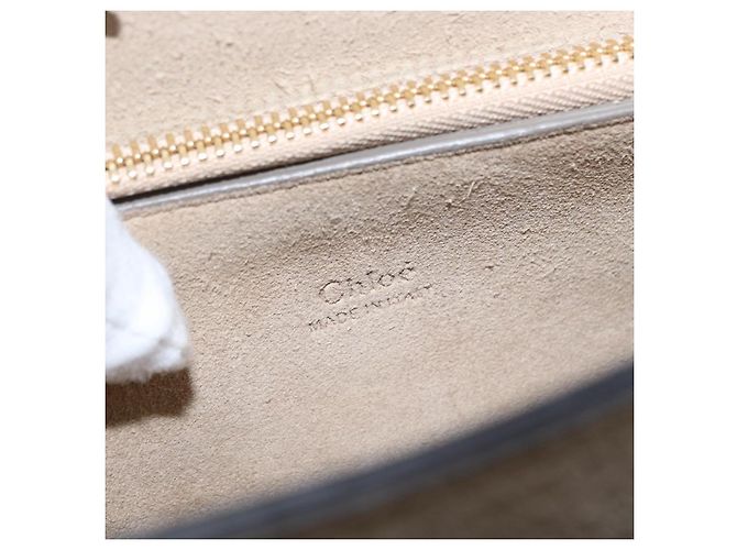 Chloé Borsa a Spalla Chloe Fay in Pelle Scamosciata Beige Oro Auth BA8909 D'oro - vista 19
