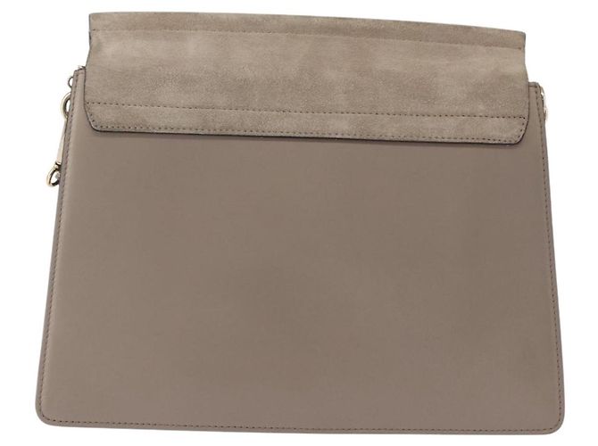 Chloé Borsa a Spalla Chloe Fay in Pelle Scamosciata Beige Oro Auth BA8909 D'oro - vista 2