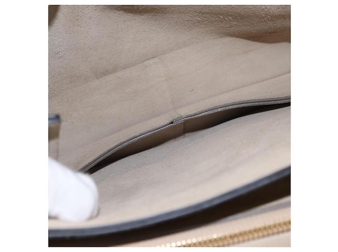 Chloé Borsa a Spalla Chloe Fay in Pelle Scamosciata Beige Oro Auth BA8909 D'oro - vista 22