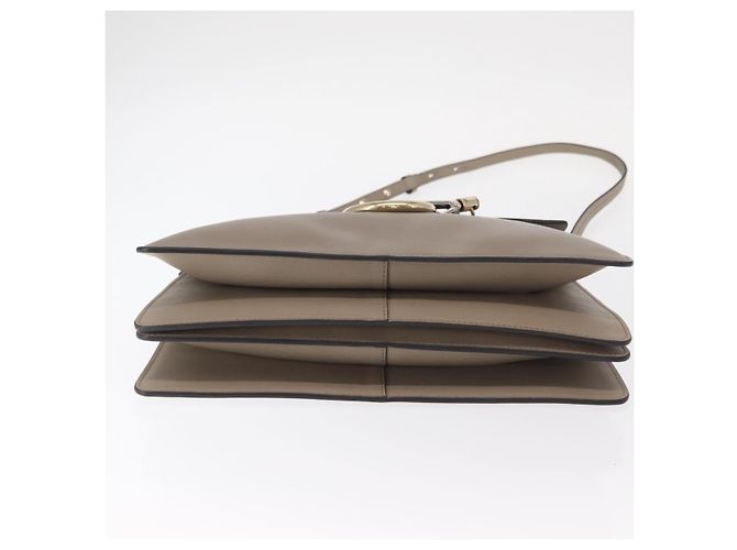 Chloé Borsa a Spalla Chloe Fay in Pelle Scamosciata Beige Oro Auth BA8909 D'oro - vista 5