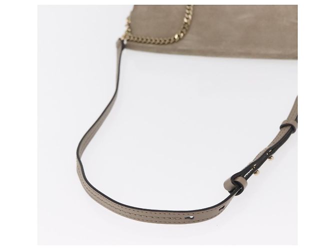 Chloé Borsa a Spalla Chloe Fay in Pelle Scamosciata Beige Oro Auth BA8909 D'oro - vista 7
