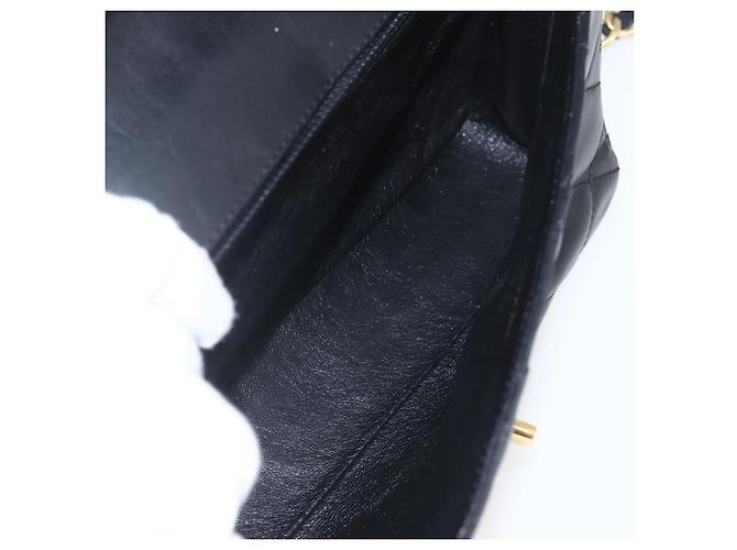 CHANEL Matelassé 25 Borsa a Spalla con Catena in Pelle di Agnello Nera Oro CC Auth 158905SAM Nero D'oro - vista 10