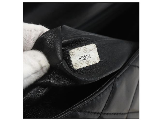 CHANEL Matelassé 25 Borsa a Spalla con Catena in Pelle di Agnello Nera Oro CC Auth 158905SAM Nero D'oro - vista 11