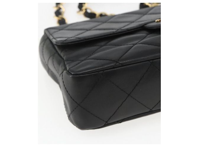 CHANEL Matelassé 25 Borsa a Spalla con Catena in Pelle di Agnello Nera Oro CC Auth 158905SAM Nero D'oro - vista 14