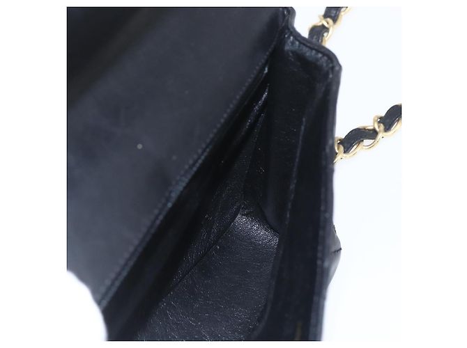 CHANEL Matelassé 25 Borsa a Spalla con Catena in Pelle di Agnello Nera Oro CC Auth 158905SAM Nero D'oro - vista 20