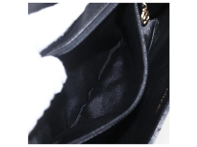 CHANEL Matelassé 25 Borsa a Spalla con Catena in Pelle di Agnello Nera Oro CC Auth 158905SAM Nero D'oro - vista 22