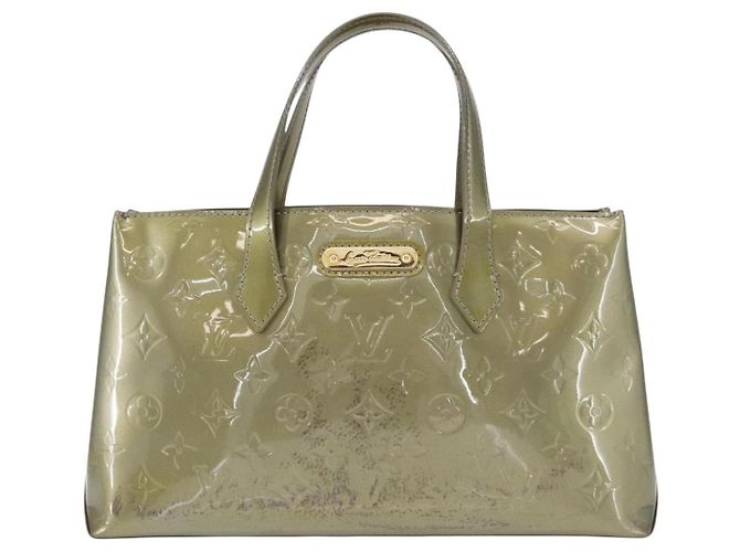 LOUIS VUITTON Borsa Wilshire PM Monogram Vernis Grigio Art Deco M91627 Auth 156778 - vista 13
