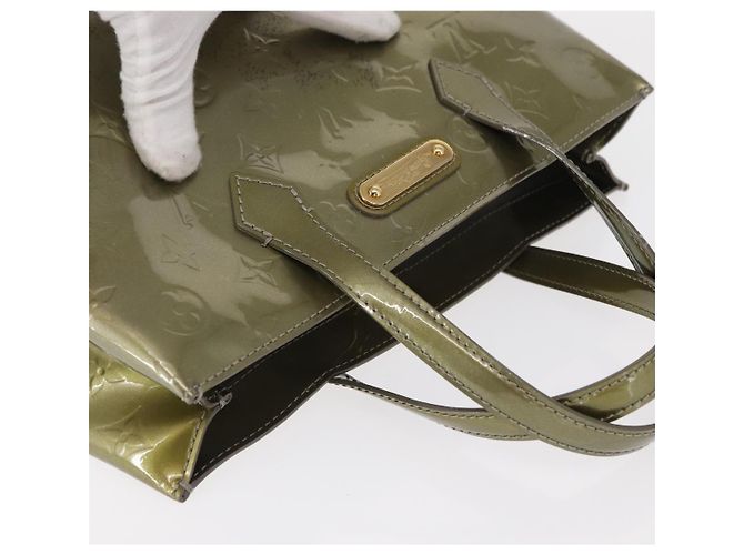 LOUIS VUITTON Borsa Wilshire PM Monogram Vernis Grigio Art Deco M91627 Auth 156778 - vista 6