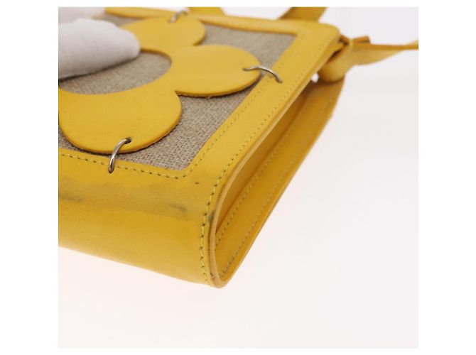 Céline CELINE Schultertasche aus Leder Gelb Silber Authentisch 159741 - Ansicht 15