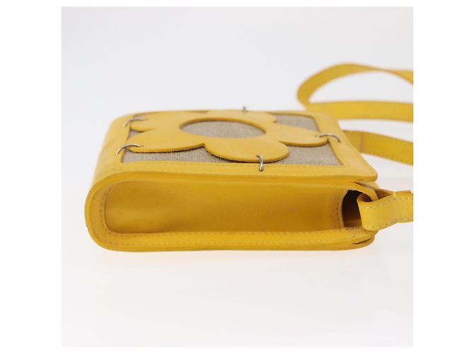 Céline CELINE Schultertasche aus Leder Gelb Silber Authentisch 159741 - Ansicht 3