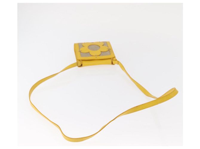 Céline CELINE Schultertasche aus Leder Gelb Silber Authentisch 159741 - Ansicht 7