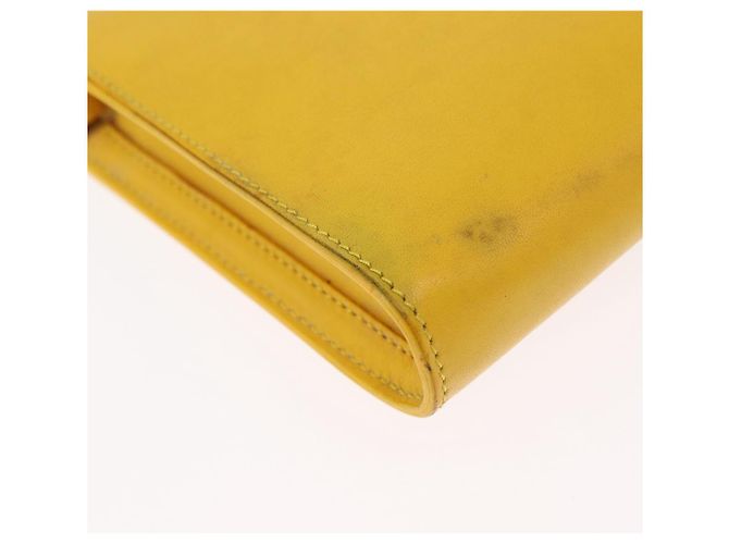 Céline CELINE Schultertasche aus Leder Gelb Silber Authentisch 159741 - Ansicht 9