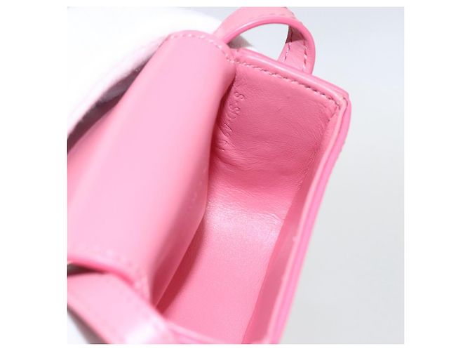Céline CELINE Triomphe Mini Claude Borsa a Spalla in Pelle di Vitello Rosa Oro Auth 153596SAM D'oro - vista 18