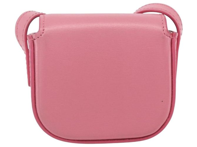 Céline CELINE Triomphe Mini Claude Borsa a Spalla in Pelle di Vitello Rosa Oro Auth 153596SAM D'oro - vista 2