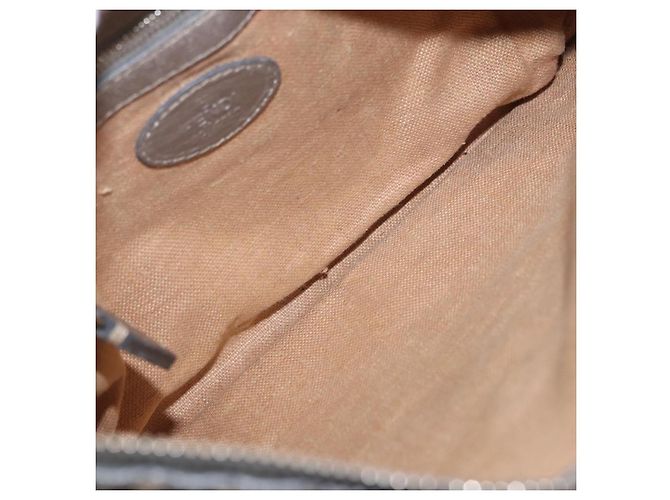 Fendi Borsa a Spalla Celeria in Pelle Argento Auth BA8920 - vista 11