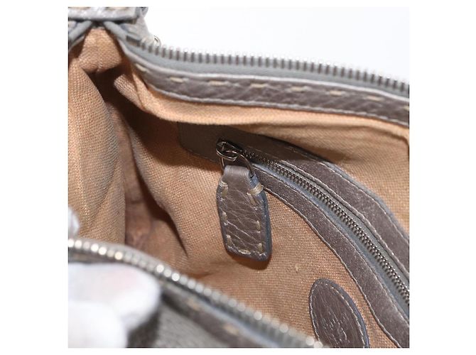 Fendi Borsa a Spalla Celeria in Pelle Argento Auth BA8920 - vista 22
