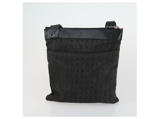Bulgari Borsa Tote BVLGARI in tela 3 pezzi nera Auth 151805 Nero - vista 16
