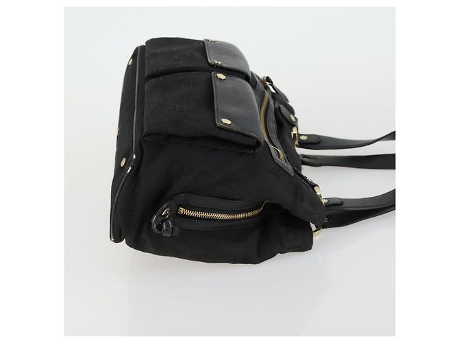 Bulgari Borsa Tote BVLGARI in tela 3 pezzi nera Auth 151805 Nero - vista 4